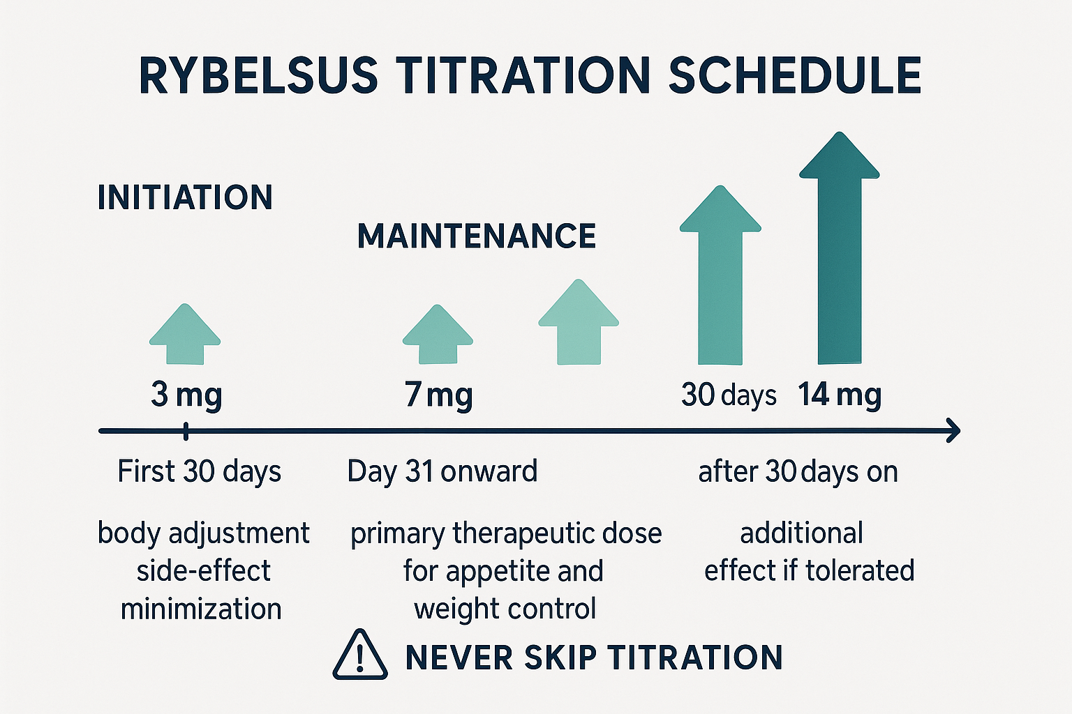 Rybelsus titration schedule diagram